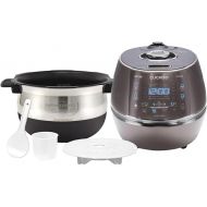 CUCKOO IH Pressure Rice Cooker 23 Menu Options: White, Brown, Porridge, Steam, & More, LED Screen, Fuzzy Logic Tech, 6 Cup / 1.5 Qt. (Uncooked) CRP-DHSR0609FD Gray, Stainless Steel Feature
