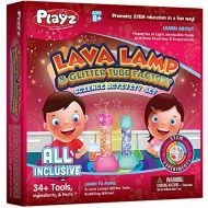 Playz Lava Lamp & Glitter Tube Arts and Craft Science Activity Set - 34+ Tools to Make a Lava Lamp, Glitter Tube, Bubbling Glitter & More for Girls, Boys, Teenagers, & Kids Age 8+