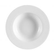 CAC China TST-120 Transitions 12-Inch 22-Ounce Non-Glare Glaze Super White Porcelain Pasta Bowl, Box of 12