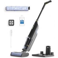 AIRTHEREAL Smart Wet Dry Vacuum Cleaner, Cordless Hard Floor Cleaner Vacuum Mop All in One with Self-Cleaning, Smart Voice Assistant with Extra Brush-Roll and Filter, VacTide V1 Gray