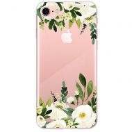 iPhone 7 4.7Inch Case, Iessvi Fashion Flower Pattern TPU Silicone Case Shell for iPhone7