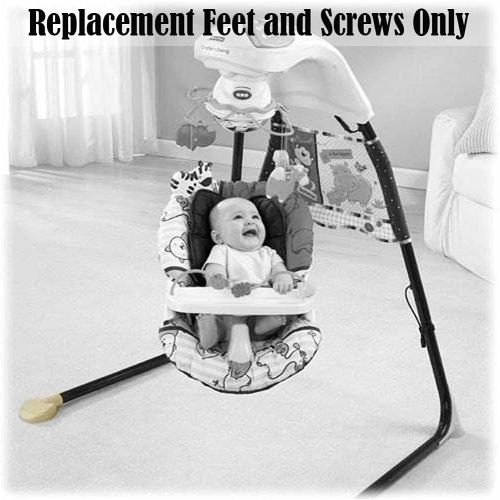  Replacement Parts for Cradle n Swing - Fisher-Price Luv U Zoo Cradle n Swing V1179 ~ Replacement 2 Feet and Screws