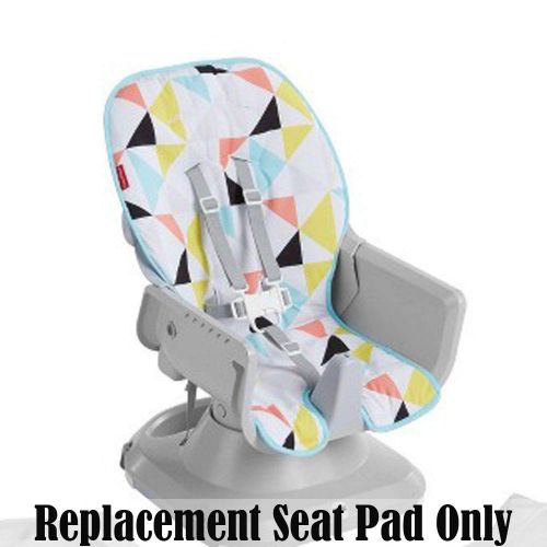  Replacement Seat Pad/Cushion / Cover for Fisher-Price SpaceSaver High Chair (FLG95 Multi Triangles)