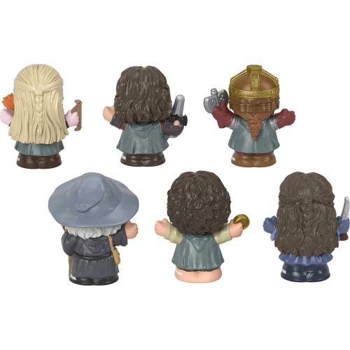  Fisher-Price Little People Collector Lord of the Rings Figure Set, 6 character figures from the film in giftable package for Tolkien fans ages 1-101 years [Amazon Exclusive]