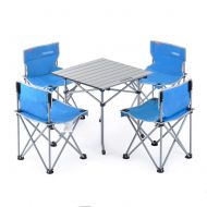 KXBYMX Camping Table and Chair Foldable Heavy Folding Table Camping Party Picnic Table Set 4 Chairs Portable and Portable Picnic Table and Chairs