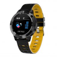 Dream-boy-kkk CF58 Smart Watch Waterproof Tempered Glass Activity Fitness Tracker Heart Rate Monitor Sports,Yellow