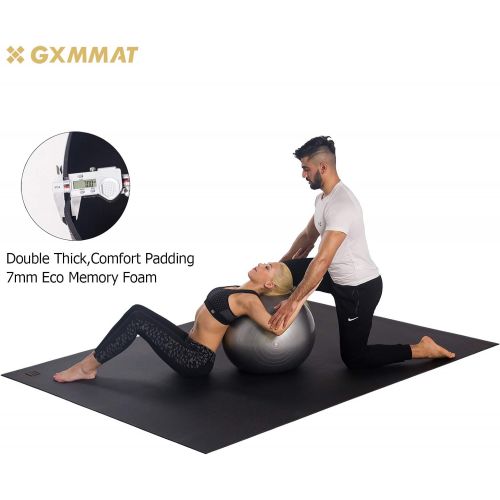  [아마존베스트]GXMMAT Extra Large Yoga Mat 6x8x7mm, Thick Workout Mats for Home Gym Flooring, Non-Slip QuickResilientBarefoot Exercise Mat, Non Toxic Ultra Comfortable Cardio Mat for Pilates, S