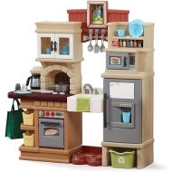 Step2 Heart of the Home Kitchen Set for Kids - Includes 40+ Toy Kitchen Accessories, Interactive Features for Realistic Pretend Play - Indoor/Outdoor Toddler Playset - Dimensions 48