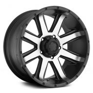 Ultra Wheel 195U Crusher Matte Black Wheel with Painted (17 x 8. inches /5 x 135 mm, 10 mm Offset)
