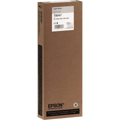 엡손 Epson UltraChrome HD Light Black 700mL Ink Cartridge for SureColor SC P6000/8000/7000/9000 Series Printers