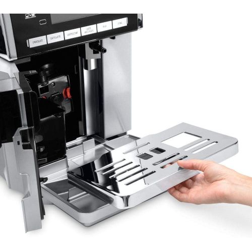 드롱기 [아마존베스트]De’Longhi DeLonghi PrimaDonna Exclusive ESAM 6900 Automatic Coffee Machine, 1350 Watt, 11.7 cm Thin-Film-Transistor (TFT) Colour Display, Built-In Milk System, Cocoa/ Drinking Chocolate Func