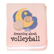 CafePress Dreaming About Volleyball Baby Blanket, Super Soft Newborn Swaddle