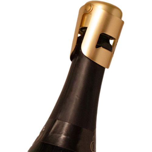 [아마존베스트]AMICA Gold Champagne Stopper, Designed in France, Bottle Sealer for Cava, Prosecco, Sparkling Wine, Gold Plated, No Sharp Edge, Simple Design, No Leaks, No Spills, Fizz Saver, Passed 13