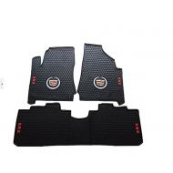 Amooca Liners Custom Fit Heavy Duty Full Set Floor Mat FloorLiner for Select Cadillac SRX Models (Black)