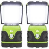Lighting EVER LE LED Camping Lantern, Battery Powered LED with 1000LM, 4 Light Modes, Waterproof Tent Light, Perfect Lantern Flashlight for Hurricane, Emergency, Survival Kits, Hiking, Fishing,