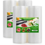 SurpOxyLoc (Total 200 Feet)4 Pack 8x50 Vacuum Sealer Bags Rolls for Food Saver,Seal a Meal,Plus Other Machine,BPA Free,Puncture Prevention,Great for Sous Vide Cooking