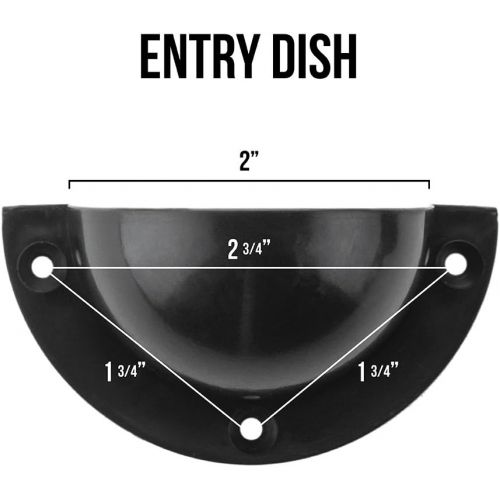 브라이벨리 Brybelly Universal Entry Dishes for Standard Foosball Tables (Pack of 2)