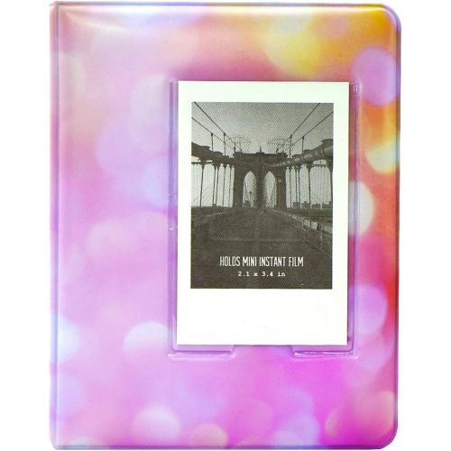  BigTrend 2x3 Inch Photo Paper Film Album Set for Fujifilm Instax Mini Camera, Polaroid Snap, Z2300, SocialMatic Instant Cameras & Zip Instant Printer (Pink spot, 64 Pockets)