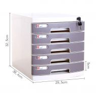 ZCCWJG File Cabinet, Desktop high Drawer Office Storage Box can be Locked (Plastic 5 Layers) (Color : C)