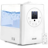 LEVOIT Humidifiers for Large Room Bedroom (6L), Warm and Cool Mist Ultrasonic Air Vaporizer for Home Whole House Babies, Customized Humidity, Remote Control, Whisper-Quiet, White