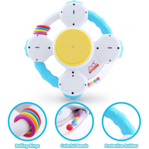  BEST LEARNING My Spin & Learn Steering Wheel - Interactive Educational Toys for 6 to 36 Months Old Infants, Babies, Toddlers - Learn Colors, Shapes, Feelings & Music Game - Ideal B