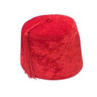 Jacobson Hat Company Red Velvet Shriner Military Fez with Tassel