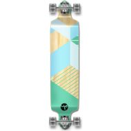 Yocaher Geometric Series Longboard Complete Cruiser and Decks Available for All Shapes (Complete-DropDown-Green)