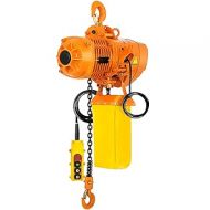 Mophorn 1 Ton Electric Chain Hoist, Single Phase 2200Lbs 10ft Lift Height with Electrical Hook, Mount Chain Hoist G80, Double Chain with Pendant Control 110V for Logistics, Factories and Agriculture