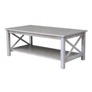 International Concepts OT09-70C Hampton Coffee Table Washed Gray Taupe