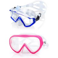 EXP VISION Diving Mask Snorkeling Gear, Kids Adult 2PCS Snorkel Mask Dive Goggles Silicone Swim Glasses with Nose Cover for Snorkeling Scuba Free Diving Spearfishing