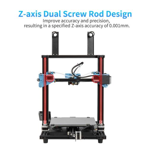  Sovol SV02 3D Printer with All-Metal Dual Extruder, Silent Mainboards TMC2208 Drive, Meanwell Power Supply, Tempered Glass Bed & 4.3 inch Touchscreen, 240 x 280 x 300 mm