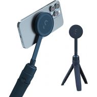 ShiftCam SnapPod - Video Selfie Stick and Tripod - Magnetic Mount Snaps on to Any Phone - Tiltable Design | Abyss Blue