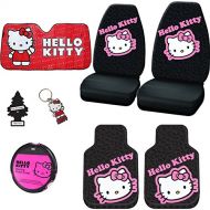 Yupbizauto New Design Hello Kitty Collage Car Seat Covers Floor Mats Sunshade Accessories Set with Air Freshener
