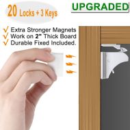 Vmaisi Magnetic Cabinet Locks Baby Proofing - VMAISI 20 Pack Children Proof Cupboard Drawers Latches - 3M...