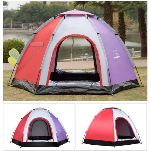  TANGIST Camping Tent， Outdoor 5-6 People Pop-Up Camping Tent Waterproof -Proof UV Proof Beach Sunshade Shelter Waterproof Anti-UV Tent Family Camping Hiking Tent Sunshade Waterproo