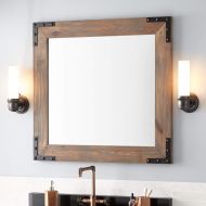 Signature Hardware 427809 Bonner 34 x 36 Reclaimed Wood Framed Bathroom Mirror