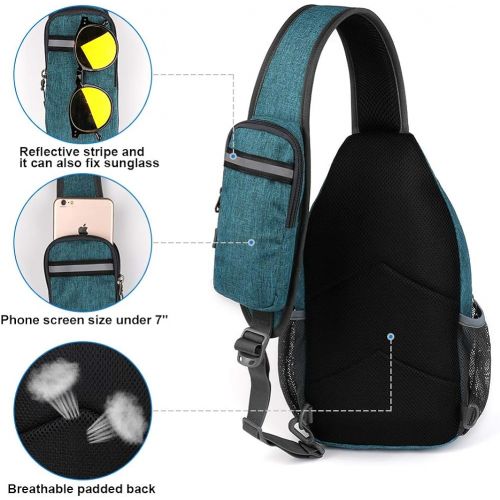  WATERFLY Crossbody Sling Backpack Sling Bag Travel Hiking Chest Bag Daypack