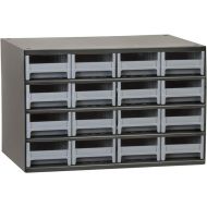 Akro-Mils 19416 Steel Parts Garage Storage Cabinet Organizer for Small Hardware, Nails, Screws, Bolts, Nuts, and More, 17-Inch W x 11-Inch D x 11-Inch H, 16-Drawer, Gray Cabinet/Gray Drawers