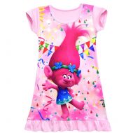 ZHBNN Trolls Toddler Little Girls Nightgown Cartoon Pajamas Princess Dress