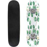 GWFERC Watercolor Painting Cactus Skateboard 31x8 Double-Warped Skateboards Outdoor Street Sports Skateboard for Beginners Professionals Cool Adult Teen Gifts