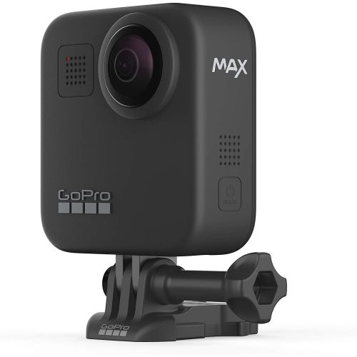고프로 GoPro MAX ? Waterproof 360 + Traditional Camera with Touch Screen Spherical 5.6K30 HD Video 16.6MP 360 Photos 1080p Live Streaming Stabilization (International Version), Black