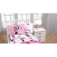 Disney Minnie Mouse Kids 3 Piece Bedding Twin Sheet Set - 66 x 96 Inch [Pink White]