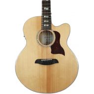 Sawtooth Solid Spruce Top Jumbo Cutaway 12 String Acoustic Electric Guitar with Flame Maple Back and Sides