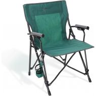 ARROWHEAD OUTDOOR Portable Solid Hard-Arm High-Back Folding Camping Quad Chair, Heavy-Duty Carrying Bag