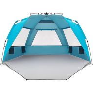 Easthills Outdoors Instant Shader Enhanced Deluxe XL Beach Tent Easy Set Up 4-6 Person Popup Sun Shelter 99