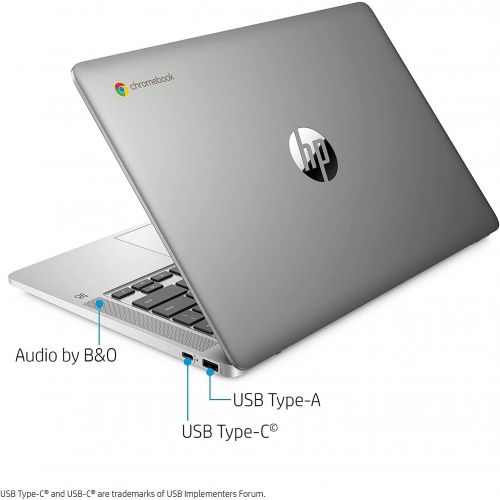  Amazon Renewed HP Chromebook 14-inch HD Touchscreen Laptop, Intel Celeron N4000, 4 GB RAM, 32 GB eMMC, Chrome (14a-na0080nr, Forest Teal) (Renewed)