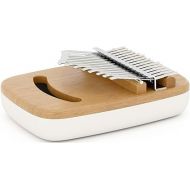 Umbra Strumba Kalimba Classical Thumb Piano with Rounded Curves, Solid Beechwood and Metal Keys (White-Natural)