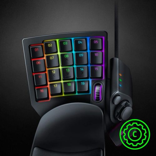 레이저 [아마존베스트]Razer Tartarus V2 Gaming Keypad (Gamepad with Mecha-Membrane Keys, 32 Programmable Buttons, 8-Way Thumbpad, Palm Rest, Hypershift, RGB Chroma Lighting) Black