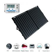 ACOPOWER 12V Portable 100 Watts Solar Panel Kit Suitcase with LCD Charge Controller (100W w/LCD Controller)