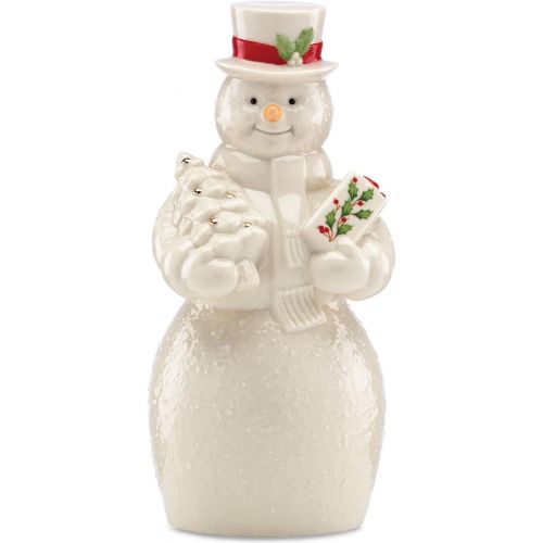 레녹스 Lenox 2016 Holiday Good Tidings Snowman Figurine 7 inch Ivory